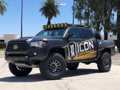 2019 Toyota Tacoma - 17x8.5 0mm - Icon Alloys Compression - Suspension Lift 3" - 35" x 11.5"