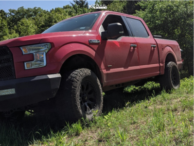 2016 Ford F-150 - 18x9 -12mm - Helo HE878 - Suspension Lift 4" - 35" x 12.5"