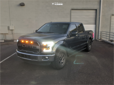 2016 Ford F-150 - 17x8.5 0mm - Alpha wheels Delta - Leveling Kit - 285/75R17