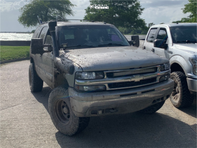 2003 Chevrolet Tahoe - 16x10 -38mm - Black Rock Type 8 - Suspension Lift 3" - 285/75R16