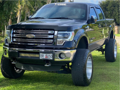 2013 Ford F-150 - 20x12 -44mm - Axe Offroad AX2.1 - Suspension Lift 6" & Body 3" - 37" x 12.5"