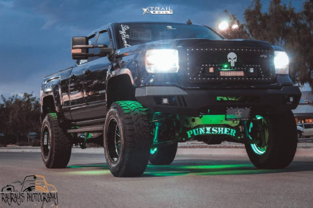2014 GMC Sierra 1500 - 20x12 -44mm - Force Off-Road F04 - Suspension Lift 8" - 37" x 12.5"