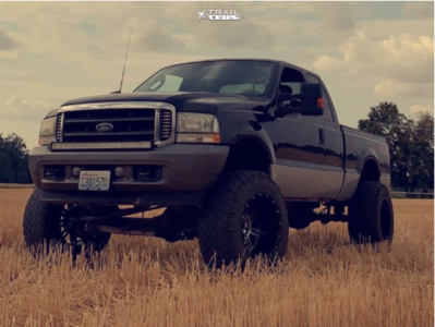 2003 Ford F-250 Super Duty - 20x14 -76mm - American Offroad A106 - Suspension Lift 6" - 37" x 13.5"