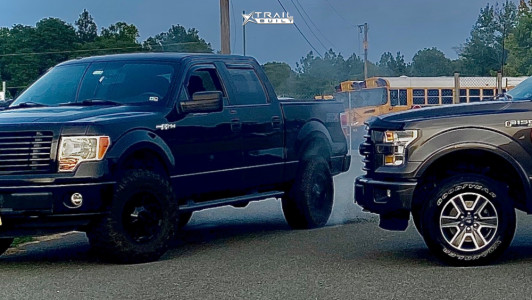 1 2014 F 150 Ford Rough Country Suspension Lift 3in Helo He909 Black