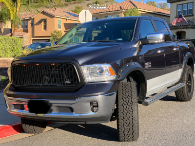 2016 Ram 1500 - 20x9 10mm - American Outlaw Lonestar - Suspension Lift 6" - 37" x 12.5"