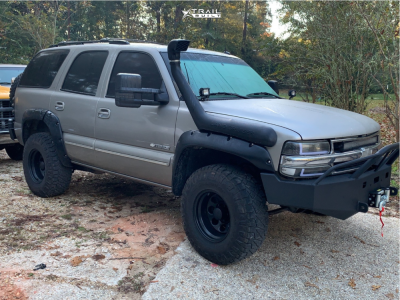 2003 Chevrolet Tahoe - 16x10 -38mm - Black Rock Type D - Suspension Lift 3.5" - 33" x 11.5"