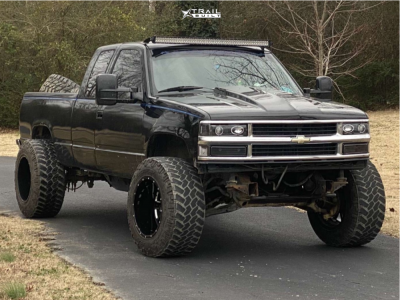1990 Chevrolet K1500 - 20x14 -76mm - American Offroad A106 - Body Lift 3" - 37" x 13.5"