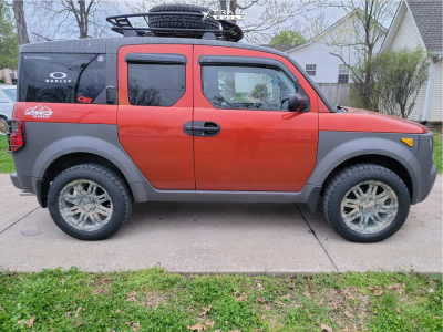 2003 Honda Element Wheel Offset Aggressive > 1" Outside Fender Leveling