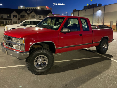 1998 Chevrolet C1500 - 15x10 -38mm - Alloy Ion 171 - Suspension Lift 4" - 33" x 12.5"