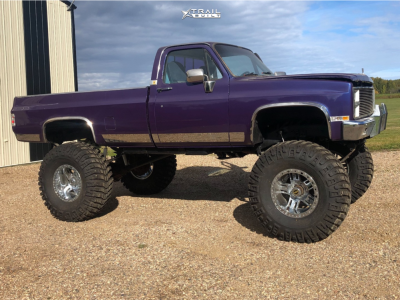 1981 Chevrolet K30 - 20x12 -44mm - Rev Offroad 811 - Lifted >12" - 44" x 19.5"