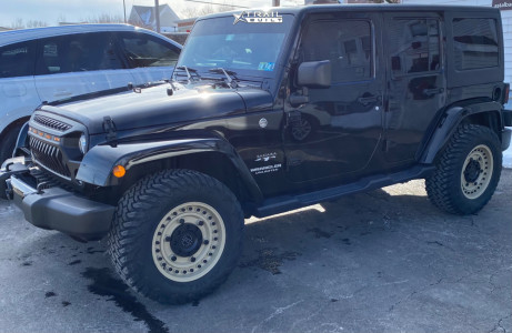 2017 Jeep Wrangler - 18x9.5 6mm - Black Rhino Armory - Stock Suspension - 33" x 12.5"