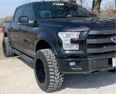 2015 Ford F-150 - 20x12 -44mm - Motiv Offroad Magnus 423b - Leveling Kit - 33" x 12.5"