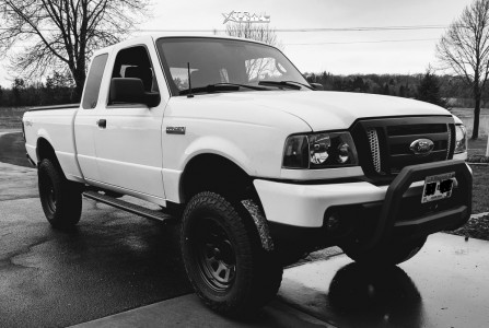 2011 Ford Ranger - 17x8 0mm - Black Rock D Widow - Suspension Lift 5" - 32" x 10.5"