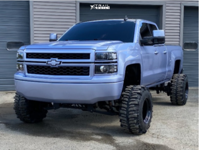 2015 Chevrolet Silverado 1500 - 16.5x14 -91mm - Bart Wheels Super Trucker - Suspension Lift 10" - 33" x 12.5"