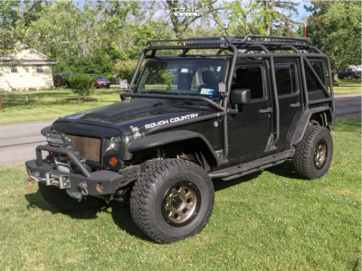 2011 Jeep Wrangler - 17x9.5 0mm - American Racing Ar201 - Suspension Lift 3.5" - 35" x 12.5"