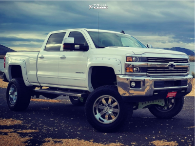 2015 Chevrolet Silverado 2500 HD - 20x12 -44mm - Moto Metal Mo962 - Suspension Lift 7" - 37" x 12.5"