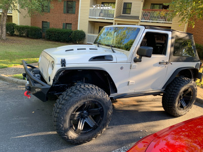 2007 Jeep Wrangler JK - 20x10 -24mm - Raptor Indecent Exposure - Suspension Lift 3.5" - 37" x 12.5"