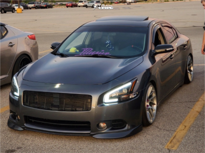 2009 Nissan Maxima - 18x9.5 22mm - Anovia Elder - Coilovers - 245/35R18