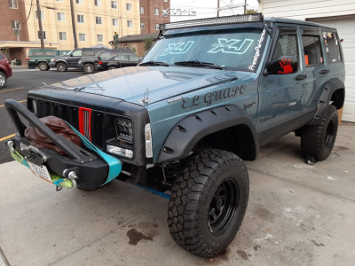 1997 Jeep Cherokee - 15x10.5 0mm - Black Rock D Widow - Suspension Lift 5.5" - 33" x 12.5"