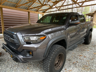 1 2016 Tacoma Toyota Rough Country Suspension Lift 3in Black Rhino Stadium Bronze