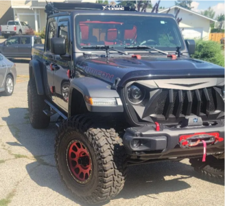 2020 Jeep Gladiator - 17x8.5 0mm - Method MR305 - Suspension Lift 2.5" - 37" x 12.5"