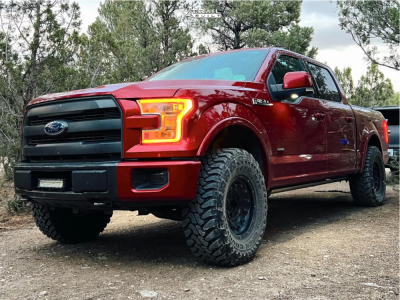 2015 Ford F-150 - 17x8.5 0mm - American Outlaw Dusty Road - Suspension Lift 2.5" - 35" x 12.5"