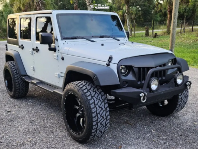 2016 Jeep Wrangler - 22x12 -44mm - Karma Offroad K27 - Suspension Lift 2.5" - 35" x 12.5"