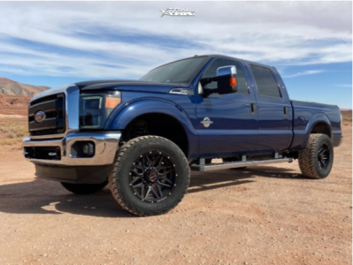 2012 Ford F-250 Super Duty - 20x10 -24mm - Wicked Offroad W909 - Leveling Kit - 35" x 12.5"