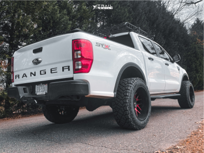 2021 Ford Ranger Wheel Offset Aggressive > 1" Outside Fender Leveling
