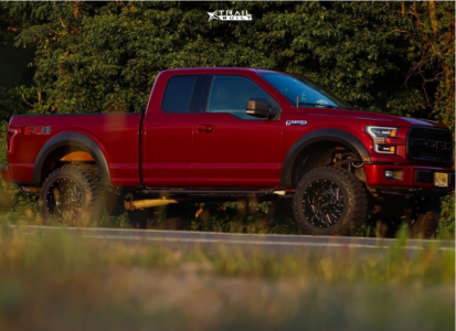 2016 Ford F-150 - 20x12 -44mm - Hardrock Crusher - Suspension Lift 6" - 35" x 12.5"