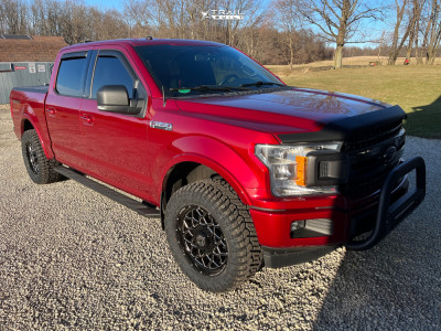 1 2018 F 150 Ford Xlt Rough Country Leveling Kit Anthem Off Road Avenger Black Milled