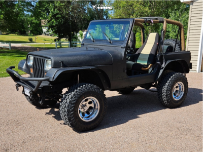 1995 Jeep Wrangler - 15x10 -38mm - Alloy Ion Style 171 - Suspension Lift 2.5" - 32" x 11.5"