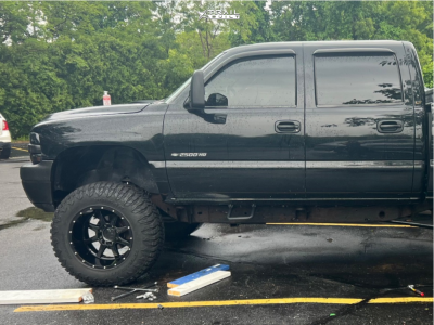 1 2002 Silverado 2500 Hd Chevrolet Lt Unknown Suspension Lift 6in Body 3in Moto Metal Mo970 Black