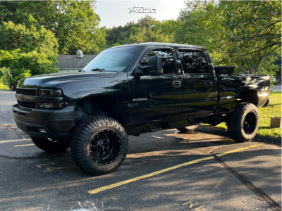 1 2002 Silverado 2500 Hd Chevrolet Lt Unknown Suspension Lift 6in Body 3in Moto Metal Mo970 Black