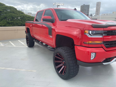 2016 Chevrolet Silverado 1500 - 22x12 -43mm - Fuel Contra - Suspension Lift 9" - 35" x 12.5"