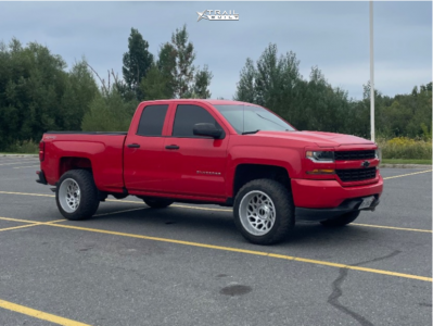2017 Chevrolet Silverado 1500 - 20x12 -44mm - Krank K80 Ambush - Leveling Kit - 33" x 12.5"
