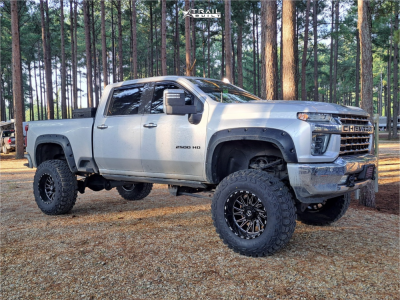 1 2020 Silverado 2500 Hd Chevrolet Ltz Full Throttle Suspension Lift 9in Tis 547bm Black Milled