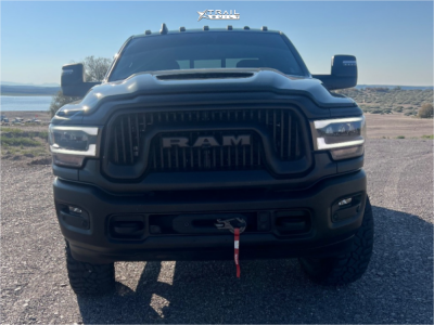 1 2024 2500 Ram Power Wagon Wicked Mfg Leveling Kit Raceline Avenger 20 Satin Black