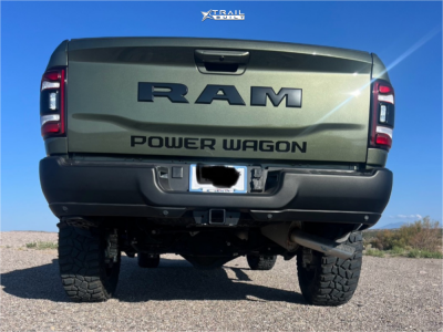 1 2024 2500 Ram Power Wagon Wicked Mfg Leveling Kit Raceline Avenger 20 Satin Black