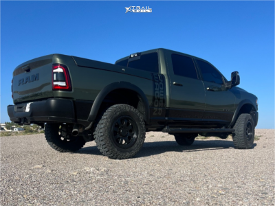 1 2024 2500 Ram Power Wagon Wicked Mfg Leveling Kit Raceline Avenger 20 Satin Black