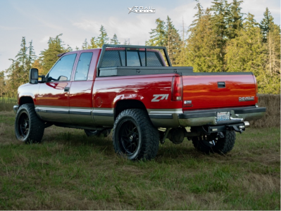1 1998 K1500 Chevrolet Silverado Rough Country Suspension Lift 3in Gear Off Road 761b Gloss Black