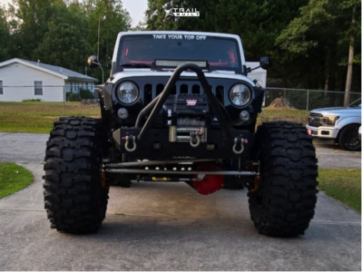 1 2007 Wrangler Jeep Unlimited Rubicon Custom Long Arm 3 Link Fr W King Coilovers Suspension Lift 65in American Offroad Renegade Black Machined