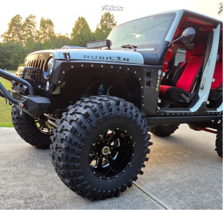 1 2007 Wrangler Jeep Unlimited Rubicon Custom Long Arm 3 Link Fr W King Coilovers Suspension Lift 65in American Offroad Renegade Black Machined