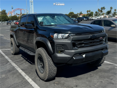 1 2024 Colorado Chevrolet Trail Boss Level Up Leveling Kit Weld Off Road Crux Satin Black