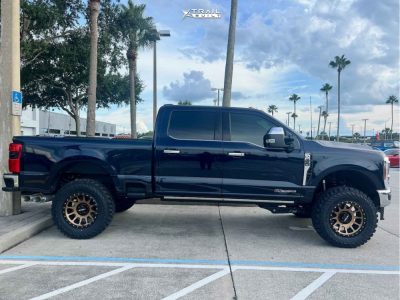 1 2024 F 350 Super Duty Ford Lariat Readylift Suspension Lift 4in Method 305 Bronze