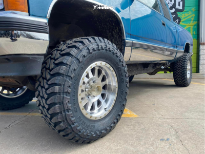 1 1997 K1500 Chevrolet Silverado Rough Country Suspension Lift 65in Method 304 Silver