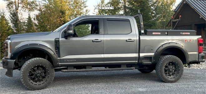 1 2024 F 350 Super Duty Ford Lariat Readylift Suspension Lift 25in Mayhem Warrior Black