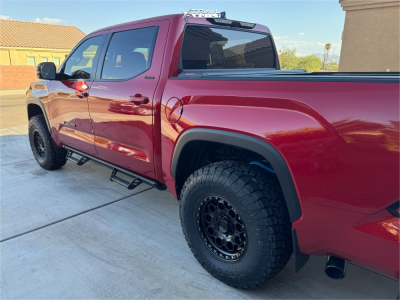 1 2024 Tundra Toyota Limited King Suspension Lift 25in Kmc Km545 Black