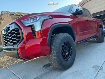 1 2024 Tundra Toyota Limited King Suspension Lift 25in Kmc Km545 Black