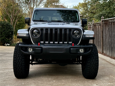 1 2023 Gladiator Jeep Rubicon Stock Suspension Lift 35in Black Rhino Armory Black